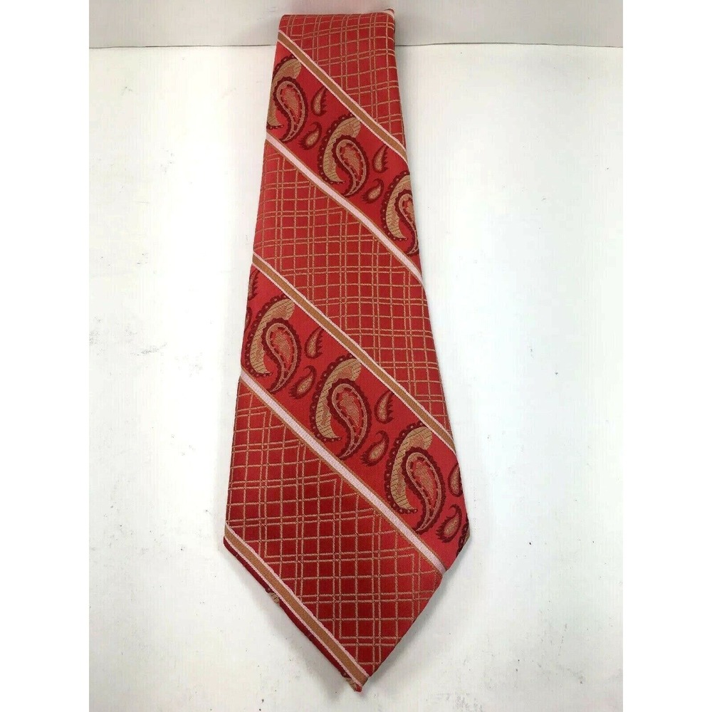 CASA DE MODA Mens Tie Orange Tan